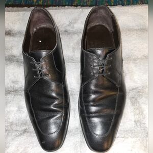 A.TESTONI basic Men’s Dress Shoes Size 10 black leather lace up 45332